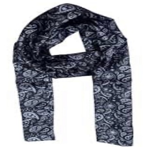 Écharpe en soie polyester à pois colorés avec logo personnalisé, extensible dans quatre sens, légère, à bas prix, faite à la main, respirante pour l'été - Product Image 2