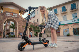 Trottinette électrique tout-terrain G2 Pro Pneus de 9 pouces Siège amovible Longue portée Pliable Freins doubles Suspension intégrale Batterie 15AH - Product Image 2