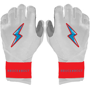 ถุงมือตีเบสบอลรุ่น Bear Series แบบยาวสีขาว Miami White BRUCE BOLT WHOLESALE ถุงมือตีเบสบอลมืออาชีพล่าสุดสำหรับทุกเพศ - Product Image 1