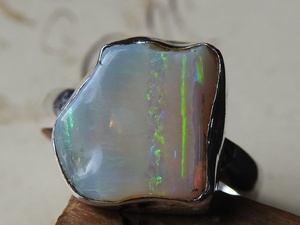 Australian Natural Polished Silver <b>Opal</b> Classic Wedding & Party Gift <b>Ring</b> for Her Fashion Jewelry New Arrival - Product Image 4