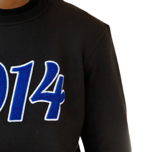 <b>Black</b> 1914 Chenille Sweatshirt Mens Greek Letter Crewneck Premium Fraternity Pullover Soft <b>Fleece</b> Classic Fit Casual Apparel - Product Image 3