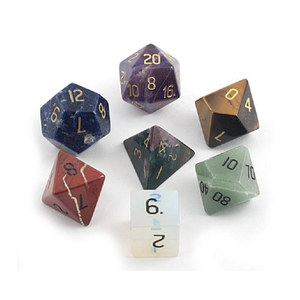 High quality stone dice <b>crystal</b> Multi stone natural <b>crystal</b> reiki healing gemstones Engraved custom dice <b>set</b> Vikings <b>crystal</b> - Product Image 2