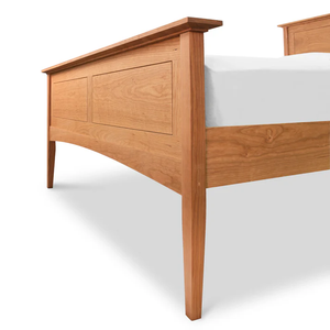 Traditional Tapered Leg Wooden <b>Double</b> <b>Bed</b> | Minimalist Shaker <b>Platform</b> <b>Bed</b> Wholesale - Product Image 3
