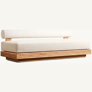 Sofá de madera de teca al mejor precio, con estilo moderno, apto para uso en interiores, con espuma ancha, suave y duradera. - Product Image 6