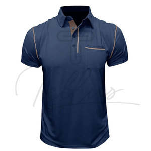 เสื้อโปโลผู้ชายแฟชั่นใหม่คุณภาพสูงขายส่ง ผ้าฝ้าย 100% เสื้อโปโลเปล่าสำหรับใส่ลำลอง - Product Image 3