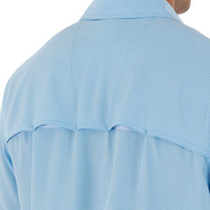 เสื้อตกปลาสำหรับกิจกรรมกลางแจ้ง ป้องกันแสงแดด UPF 50 ผลิตจากโพลีเอสเตอร์ 100%  โลโก้ด้านหน้า แขนสั้น ติดกระดุม ผู้ชาย กันลม - Product Image 3