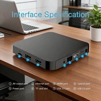 Boîtier TV intelligent personnalisé avec logo, Amlogic S905X5M Quad Core, Android 14, 4K 60fps, AV1, AI-SR, WiFi 6, Ethernet 1000M