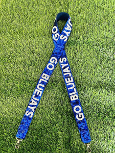 <b>Blue</b> Beaded Bag Strap Custom Lettering Seed Bead Shoulder Handle Embroidered <b>Purse</b> Strap Crossbody Handbag Accessories Wholesale - Product Image 3