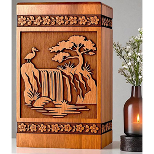 Engraved Wooden Urn Personalized <b>Memorial</b> urn <b>Keepsake</b> by AYAANS - Product Image 5