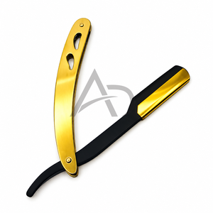 Rasoir de barbier à lame interchangeable Black Gold, lame en acier inoxydable, lame métallique tranchante, rasoir de toilettage pour hommes - Product Image 5