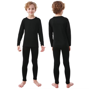 Ensemble de sous-vêtements thermiques pour enfants à motifs de dessins animés, vêtements isolants légers, export, côtelés, doux et extensibles, printemps - Product Image 6