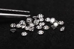 Diamants en vrac de 1,10 mm, cultivés en laboratoire HPHT/CVD, clarté VVS, couleurs DEF, 0,006 ct, 175 pièces, taille brillant, pour la fabrication de bijoux fins - Product Image 3
