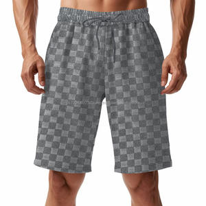 Pantalones cortos de hombre de verano con bordado y logotipo personalizado OEM, pantalones cortos holgados informales de jacquard pesado, superventas - Product Image 4