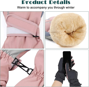 Smart Heated <b>Ski</b> Gloves Touchscreen Winter Windproof Non-Slip Battery Operated for Sports Cycling Snowboarding Motorcycle - Product Image 6