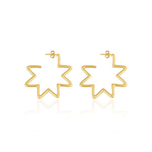 Best Quality Women's Elegant <b>Gold</b> <b>Plated</b> <b>Hoops</b> <b>Earrings</b> Statement Jewelry With Classic Style for Party - Product Image 1
