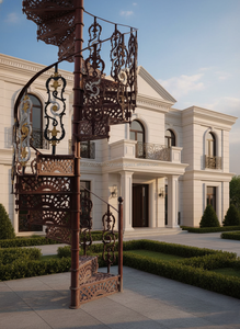 บันไดเหล็กวนกลางแจ้ง สไตล์ยุโรป ทันสมัย เป็นมิตรกับสิ่งแวดล้อม ทนทาน กันน้ำ ติดตั้งง่าย เหมาะสำหรับสวนสาธารณะและโรงแรม - Product Image 2