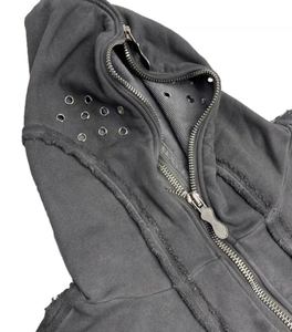 Sudadera con capucha completa con cremallera, lavado ácido, para hombre, ligera, cómoda, personalizada, de forro polar prémium de 310 g, ecológica, estilo ninja con máscara. - Product Image 4
