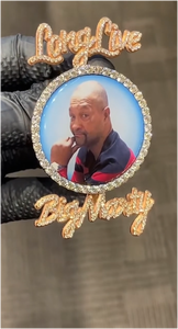 จี้ห้อยคอแบบฮิปฮอปชุบทองคำขาว 925 ประดับเพชรโมอิสซาไนต์ตามสั่ง พร้อมใส่รูปภาพและชื่อ - Product Image 4