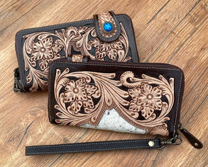 กระเป๋าสตางค์หนังวัวแท้สำหรับผู้หญิงกระเป๋าคลัทช์อเนกประสงค์ดีไซน์ใหม่2024 - Product Image 5