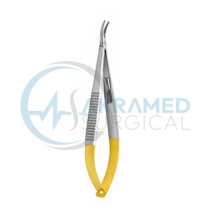 Ensemble d'instruments ophtalmiques Castroviejo TC, ciseaux Noyes, porte-aiguille, usage vétérinaire, réutilisable, manuel, certifié CE - Product Image 4