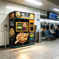 Distributeur de pizzas réfrigéré commercial avec étagères multi-niveaux et alarme autodiagnostique pour les halls d'hôtels