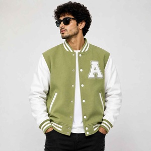 Wholesale Spring OEM Custom Winter <b>Vintage</b> School College Men's <b>Jackets</b> Coat Wool Letterman Bomber Baseball <b>Varsity</b> <b>Jacket</b> Man - Product Image 3