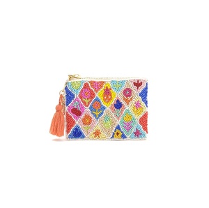 Pochette à monnaie vintage brodée de perles de rocaille, style bohème, avec broderie de perles de rocaille de qualité supérieure - Product Image 3