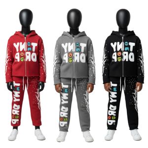 Ensemble de survêtement confortable à capuche pour enfants, collection Hiver 2026, dernière mode, pour garçons et filles, personnalisable, idéal pour les loisirs et les activités - Product Image 5