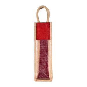 Single <b>Bottle</b> Burlap Wine Gift <b>Bag</b> Reusable Champagne Jute Shopping Carry <b>Bag</b> Jute Wine <b>Bottle</b> <b>Bag</b> With Handle - Product Image 1
