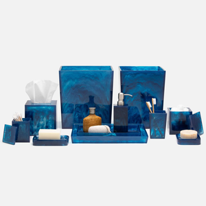 Accessoires faits à la main, ensemble de salle de bain en résine, design unique, plateau décoratif pour salle de bain, porte-savon, bonne qualité - Product Image 1