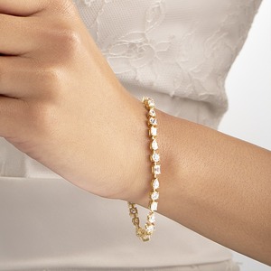 6.8CT Multi Shape Lab Grown Diamond Tennis <b>Bracelet</b> 18K Yellow Gold Wholesale Fine Jewelry Manufacturer - Product Image 4