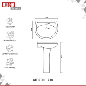 Top Notch Quality Bulk Selling Easy to Clean Hygienic Super Stylish Ceramic Sanitary Ware Wash Basin Pedestal for Sale - Product Image 3