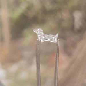 Stonewels Diamant CVD de laboratoire 1,57 ct, certifié IGI, taille fantaisie, en forme de chien Teckel, diamant non monté, expédition immédiate, pendentif personnalisé, cadeau commémoratif pour animal de compagnie - Product Image 5