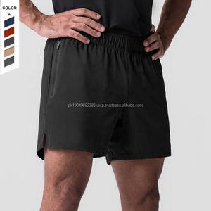 Verano al aire libre Color sólido Pantalones cortos para correr Cremallera Toalla Hebilla Secado rápido GYM Fitness Pantalones cortos - Product Image 1