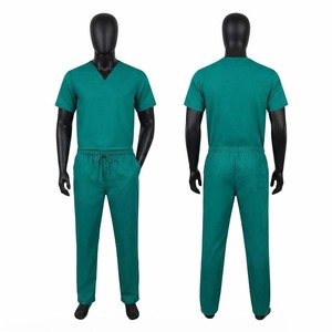 Uniforme Médico Blackhardson Premium de 160 GSM, Lona de Poliéster y Algodón, Cuello en V, Pantalones Jogger, Color Verde Azulado, Ajuste Cómodo, para Hospital - Product Image 1
