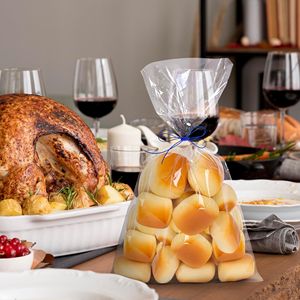 Confezione 500 resistente 12X8X30 bustine di plastica per il pane buste PE 1 Mil trasparente per il pane impermeabile 128 caratteri - Product Image 5