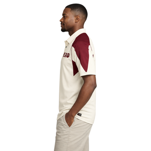 Camiseta Polo DriFit con Letras Griegas de Kappa Alpha Psi, Color Crema y Carmesí, Ropa de Fraternidad Griega con Ajuste Atlético y Comodidad Durante Todo el Día - Product Image 3