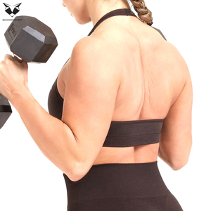 Sujetador Deportivo con Cuello Halter, Diseño Único y Simple, en Tela Suave Color Marrón, de Alta Calidad, Superventas, con el Mejor Diseño y Comodidad - Product Image 5