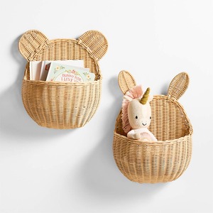Decorative <b>wicker</b> wall <b>baskets</b> cute hand-crafted animal shaped rattan hanging <b>basket</b> superior quality - Product Image 6
