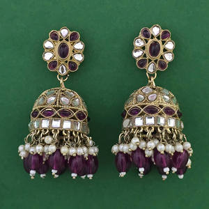 ซื้อต่างหูทองเหลืองชุบทองคุณภาพส่งออก งานแฮนด์เมด รุ่นคลาสสิกสำหรับผู้หญิง รุ่นเมห์นดี หมายเลข 110352 สำหรับวันครบรอบ - Product Image 6