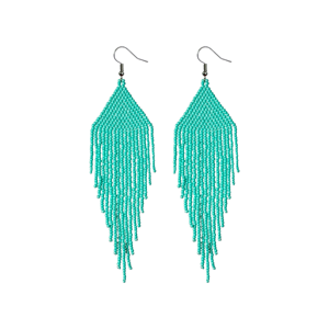 Pendientes de Borla con Cuentas de Semillas Estilo Bohemio Ligeros, Joyería de Moda para Mujeres y Niñas por MD HANDICRAFTS - Product Image 1