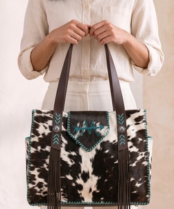 Cowhide Leather Shoulder Bag Fringe Tassel Handbag Flap <b>Purse</b> for Daily Use - Product Image 5