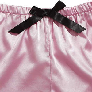 Pyjama en soie sur mesure pour femme avec cordon de serrage, robe de nuit et pyjama pour la maison, vêtements de nuit pour adulte - Product Image 3