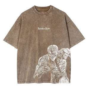 Camiseta de Hombre de Alta Calidad, Lujosa, Personalizada, 100% Algodón Jersey, Transpirable, Ecológica, Tallas Grandes, Cuello Redondo, Corte Holgado - Product Image 5