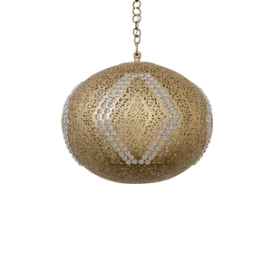Luminaire suspendu en métal de style marocain moderne, lampe suspendue en fer forgé sculpté, noir et blanc, lustre de plafond, décoration intérieure - Product Image 5