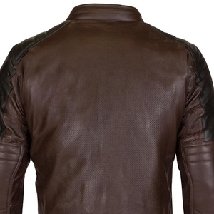 Motorbike <b>Padded</b> Leather Panel Fashionable Work Motorbike Leather Jacket - Product Image 6