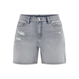 Shorts en jean respirant en coton de qualité supérieure pour femme, taille adulte, avec fermeture boutonnée, style streetwear, pour filles - Product Image 1