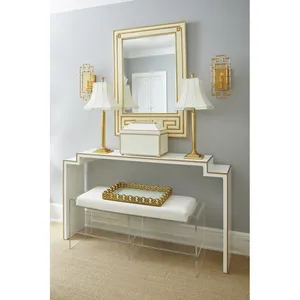 Luxury Gold Finish Decorative Tray for Premium Home Accessories and Coffee Table Styling CollectionStackable <b>Ceramic</b> Round Tray - Product Image 4