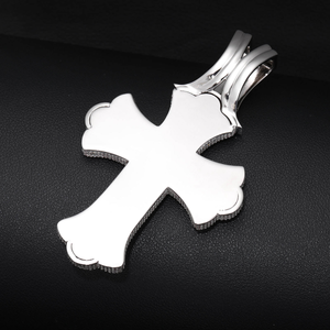 Pendentif Croix Iced Out en Moissanite Diamant, Chaîne Cubaine en Argent 925, Bijoux Hip Hop - Product Image 6