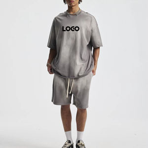 Camisetas con Estampado Personalizado de Alta Calidad, Conjuntos Deportivos de Manga Corta de Algodón para Hombre - Product Image 3